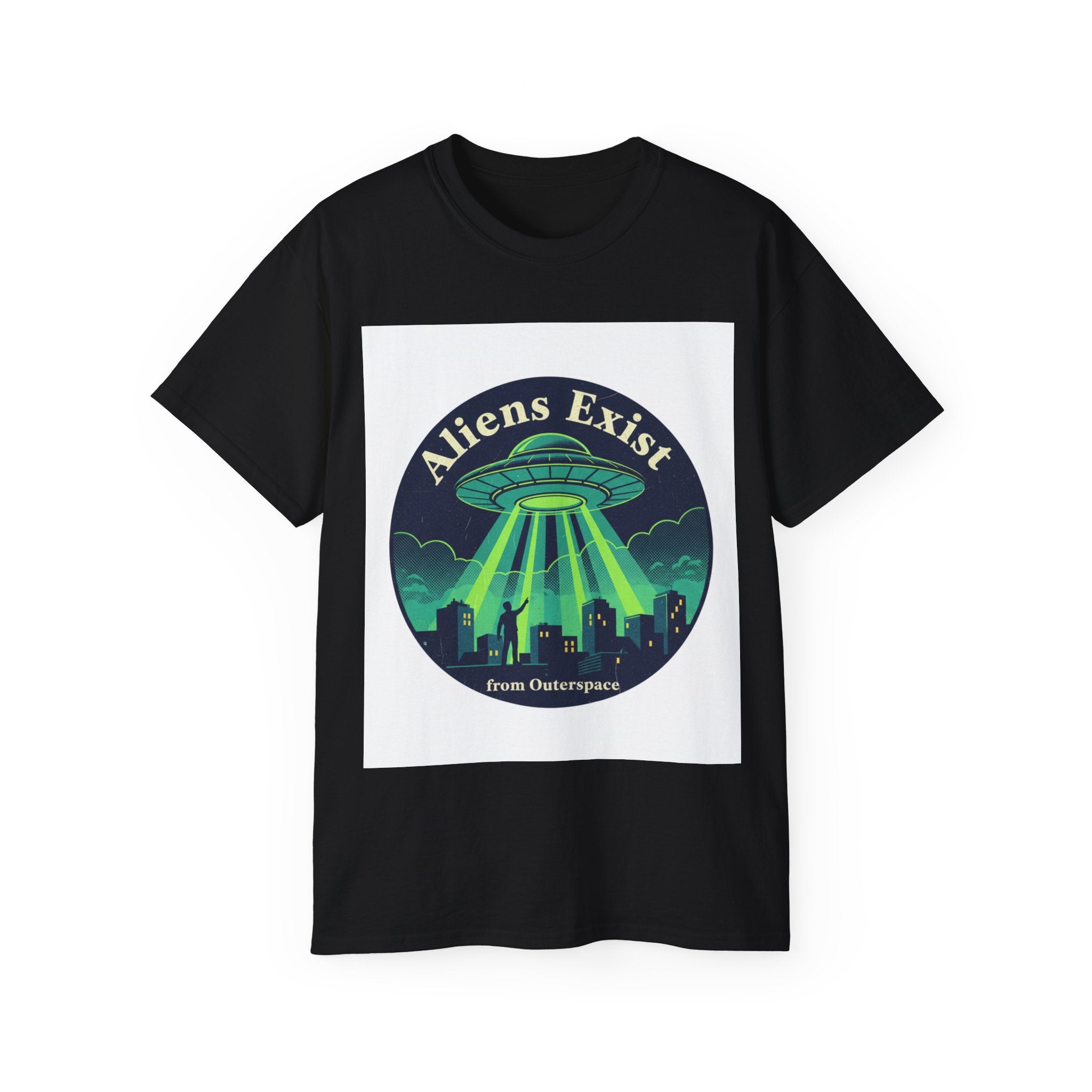 Aliens Exist T-Shirt — UFO Abduction Graphic Tee