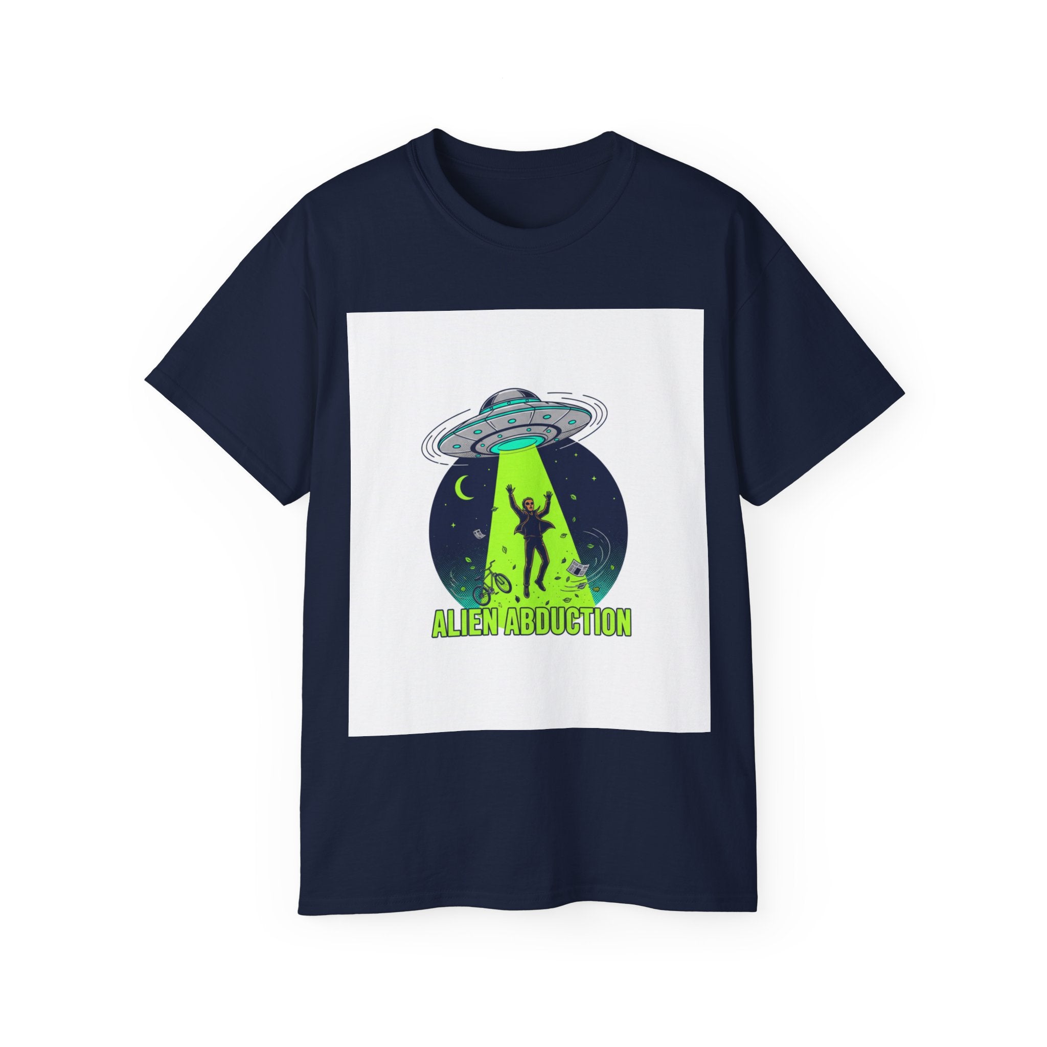 Alien Abduction T-Shirt — UFO Beam Silhouette Tee