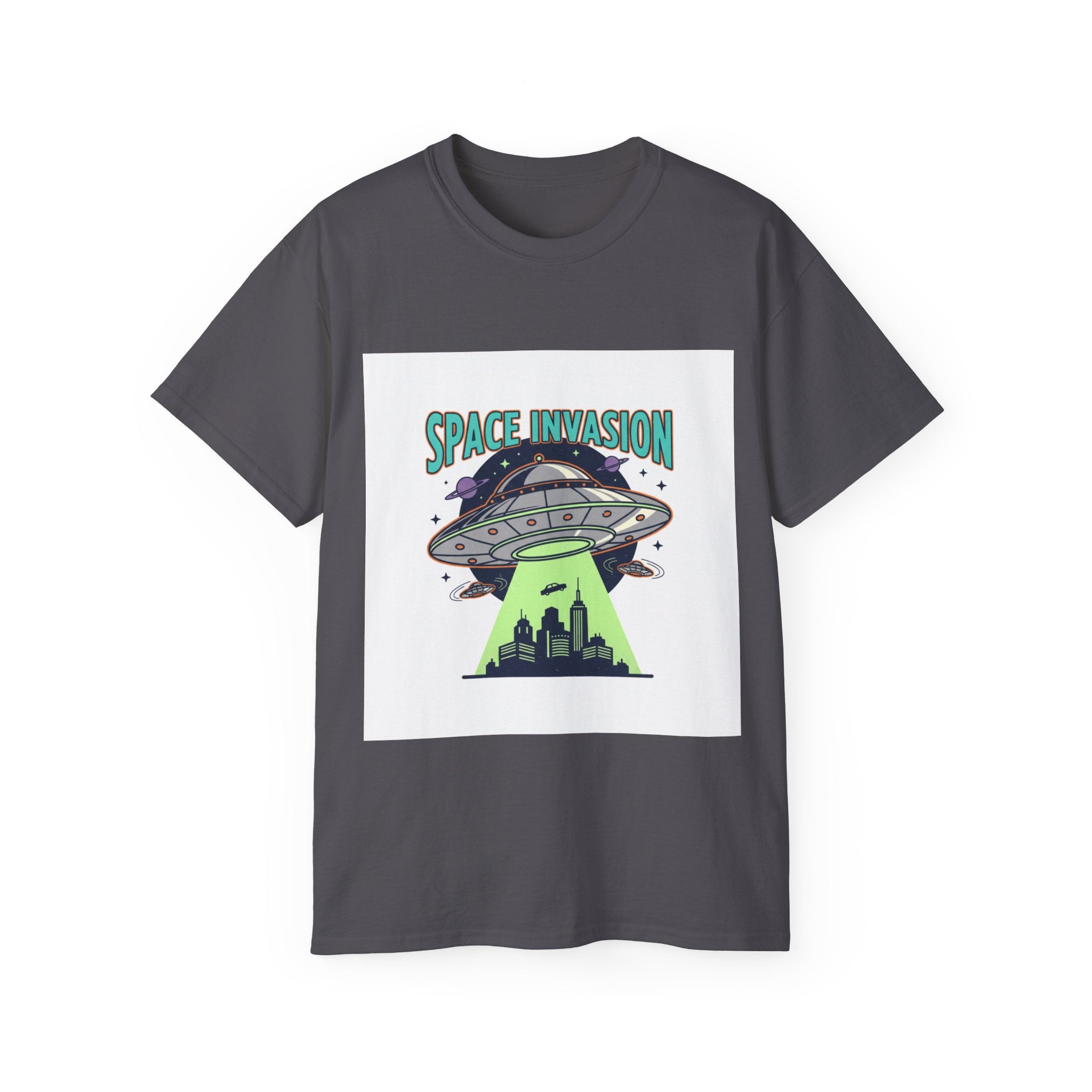 Space Invasion UFO T-Shirt — Alien Abduction Graphic Tee