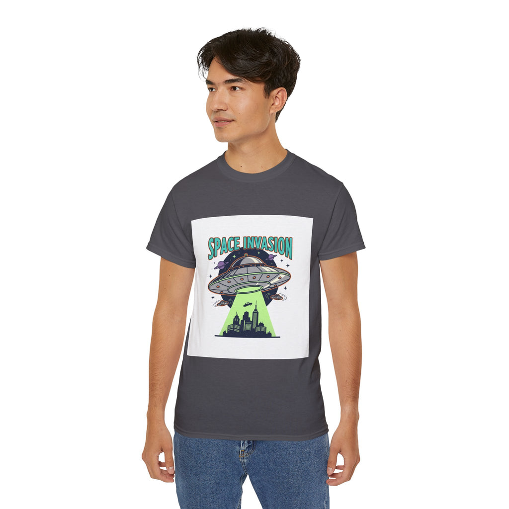 Space Invasion UFO T-Shirt — Alien Abduction Graphic Tee
