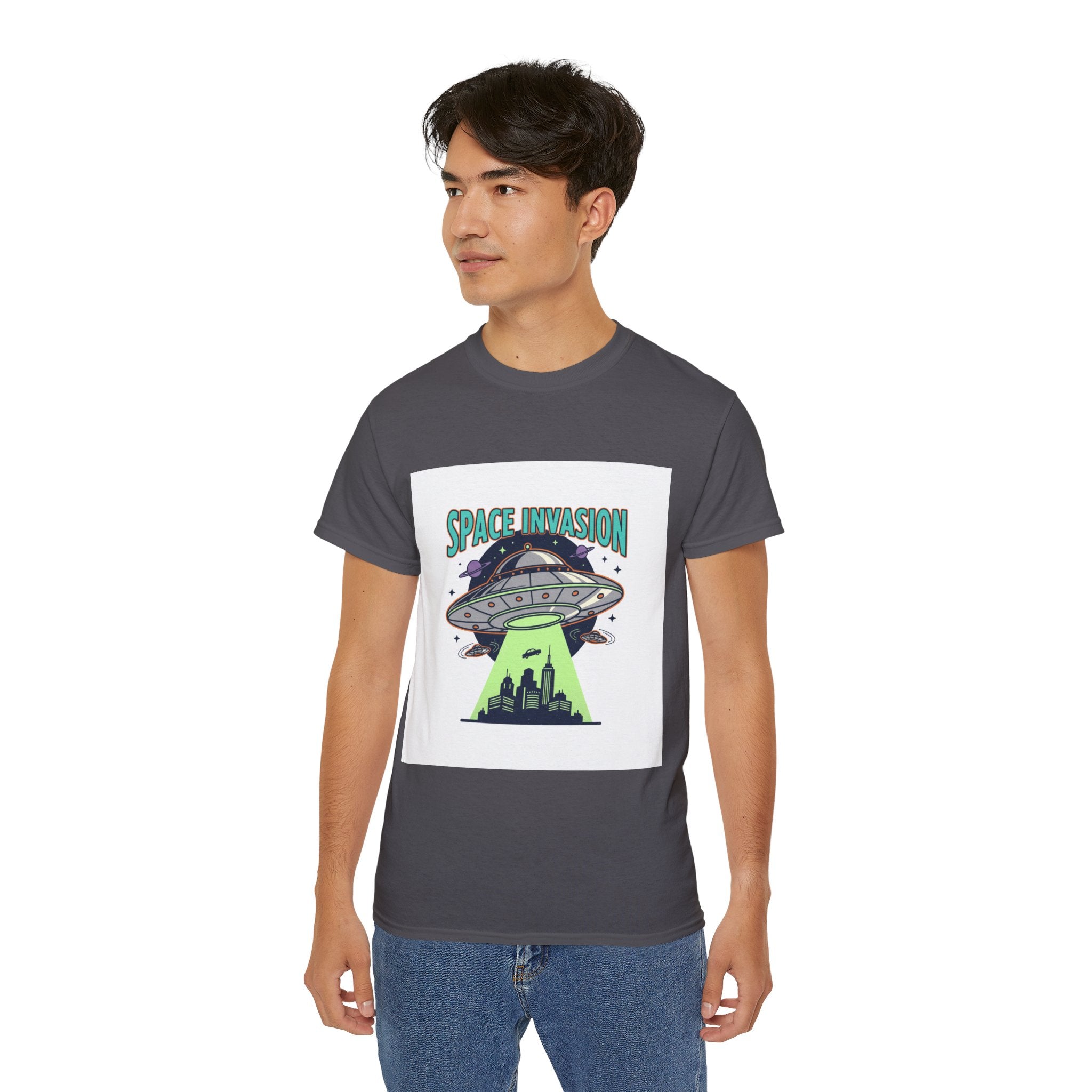 Space Invasion UFO T-Shirt — Alien Abduction Graphic Tee