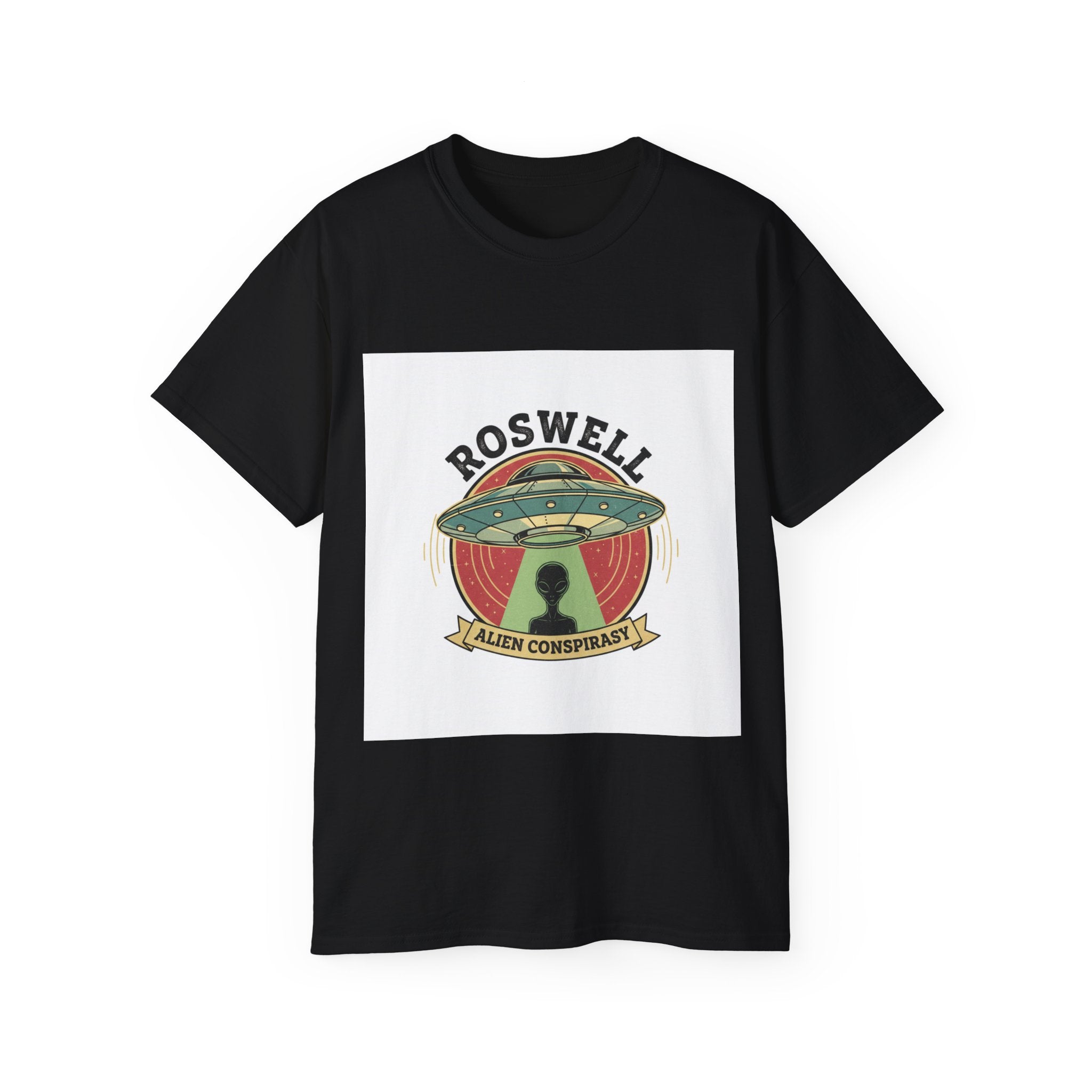 Roswell Alien Conspiracy Tee — Vintage UFO Graphic T-Shirt