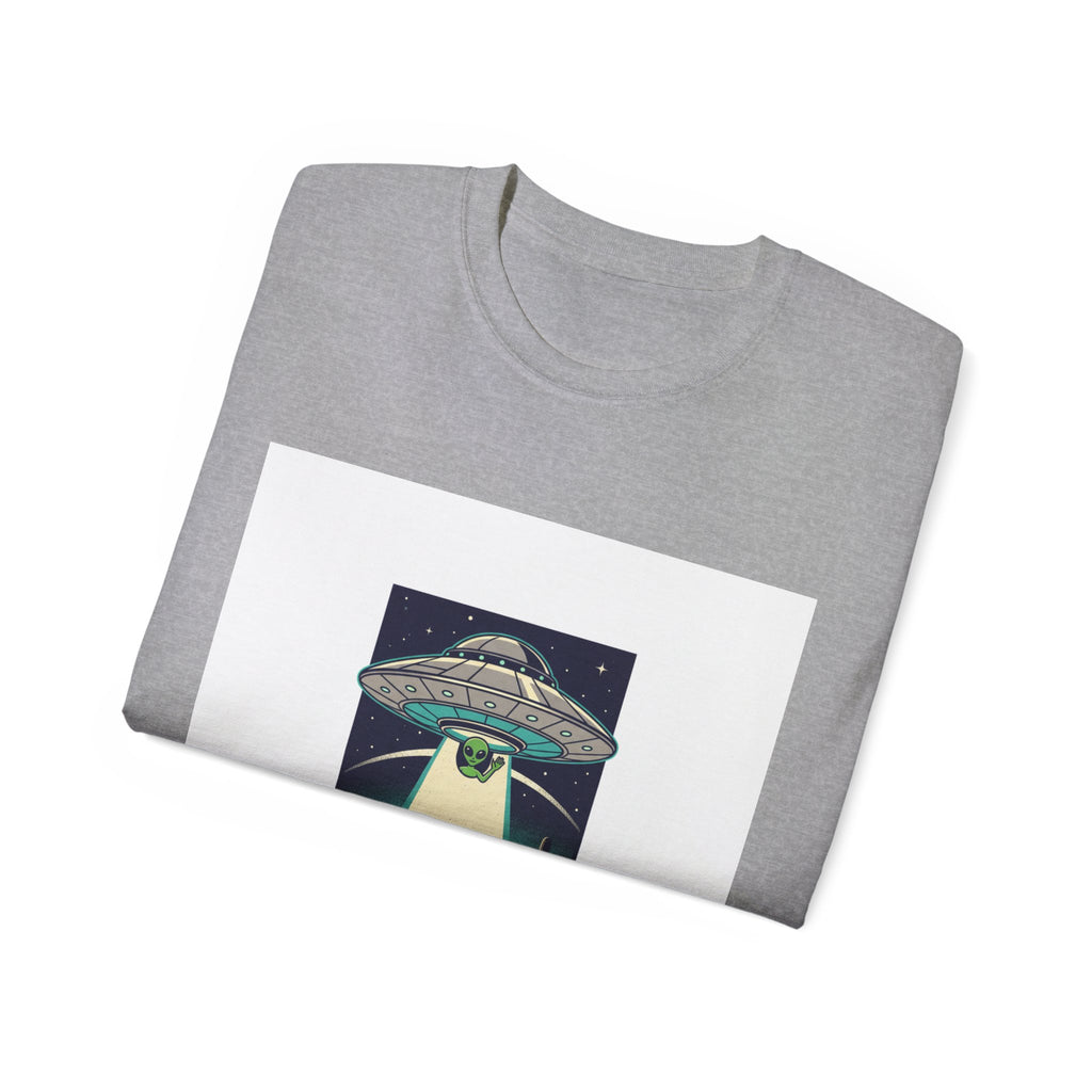 Alien Spaceship Tee — Retro UFO Abduction Desert Graphic T-Shirt Adult Unisex