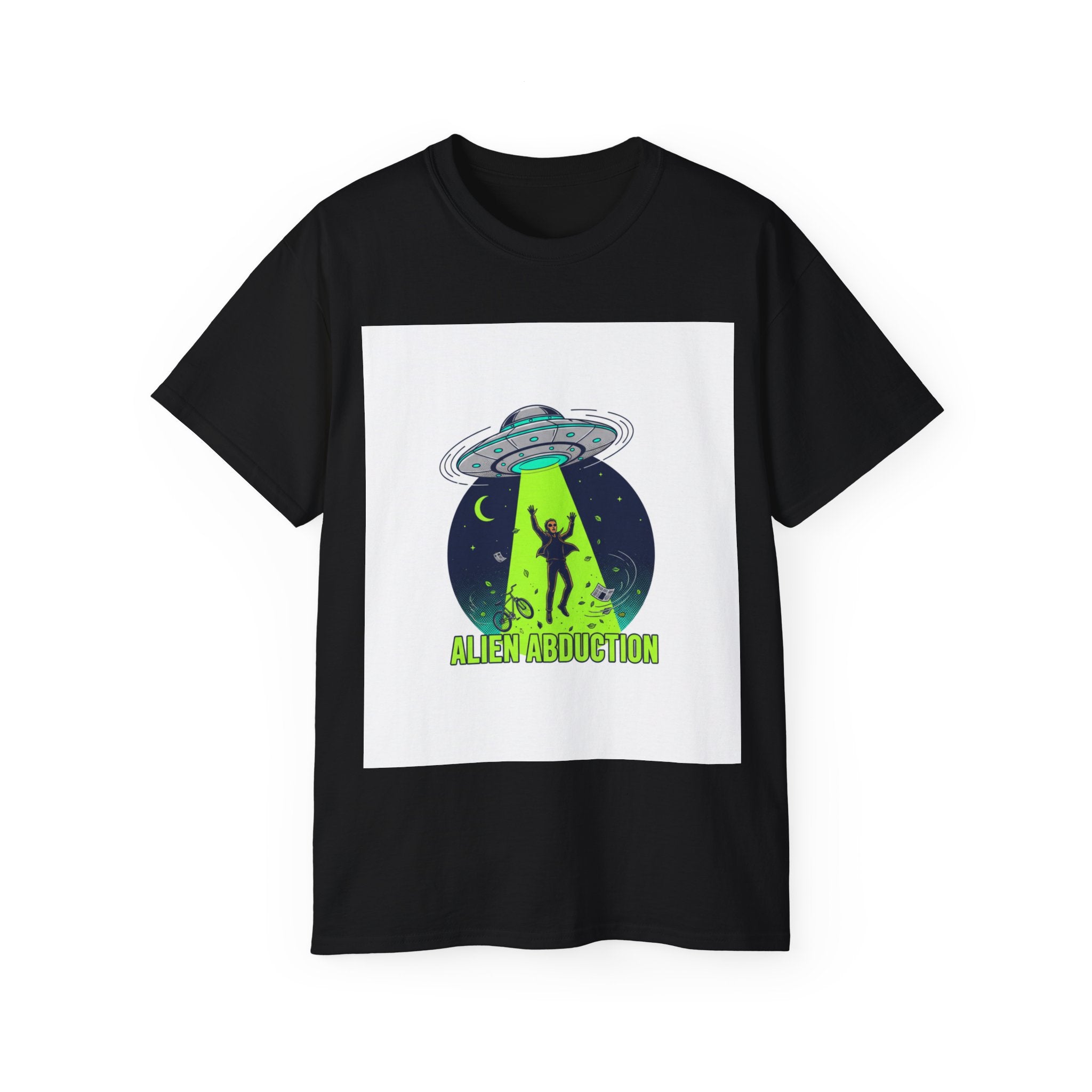 Alien Abduction T-Shirt — UFO Beam Silhouette Tee
