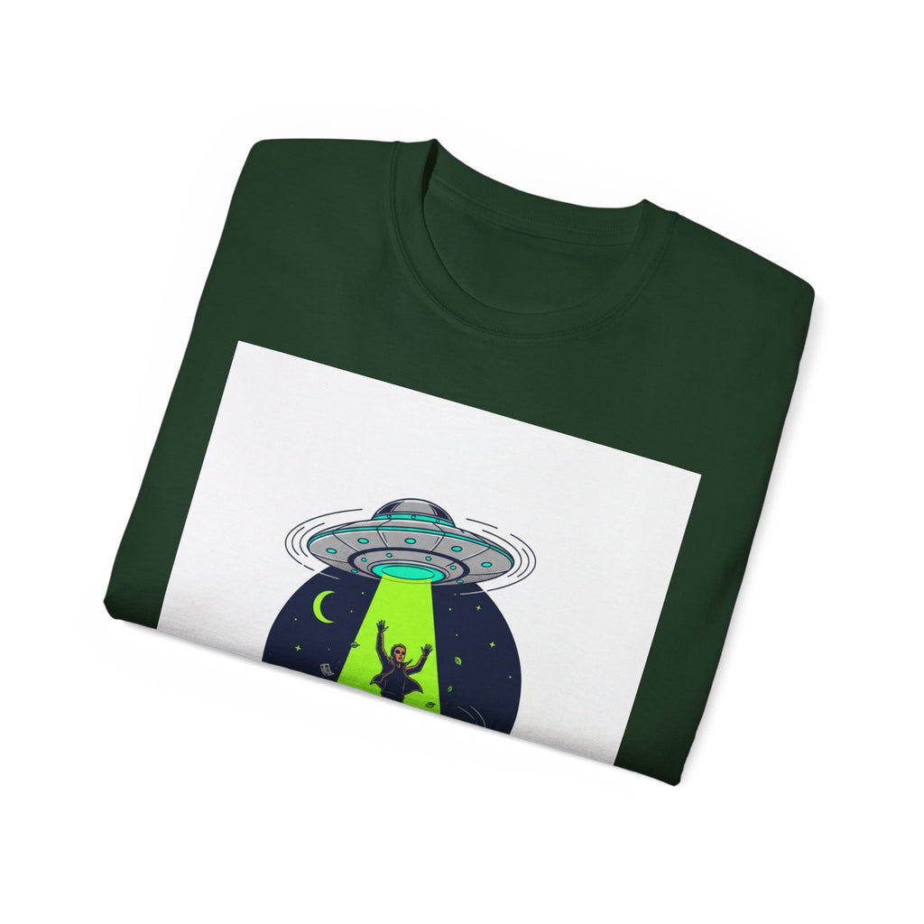Alien Abduction T-Shirt — UFO Beam Silhouette Tee