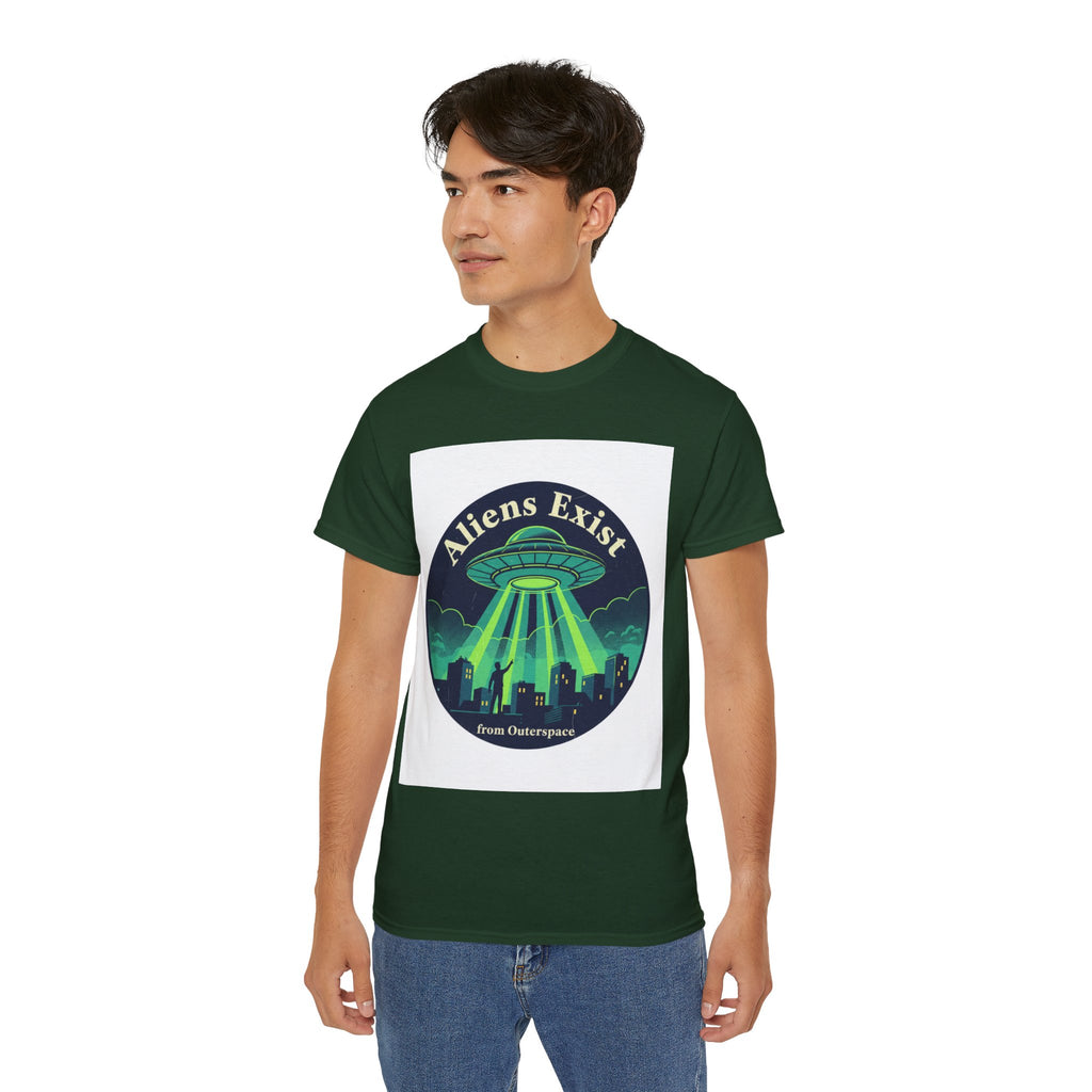 Camiseta "Los extraterrestres existen" — Camiseta gráfica de abducción ovni