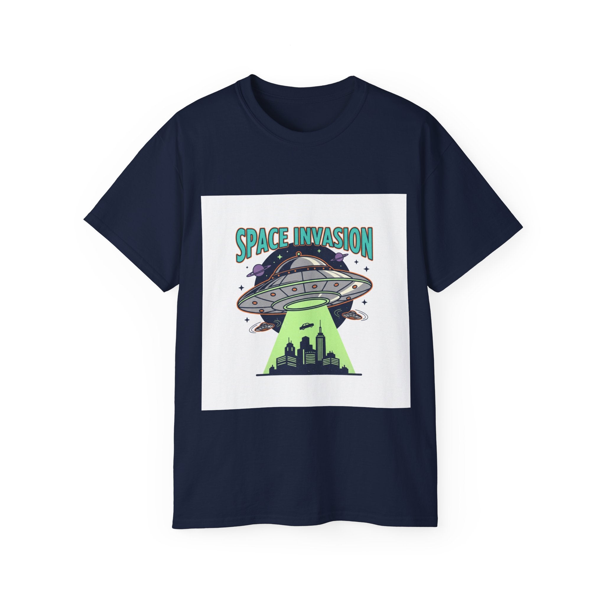Space Invasion UFO T-Shirt — Alien Abduction Graphic Tee