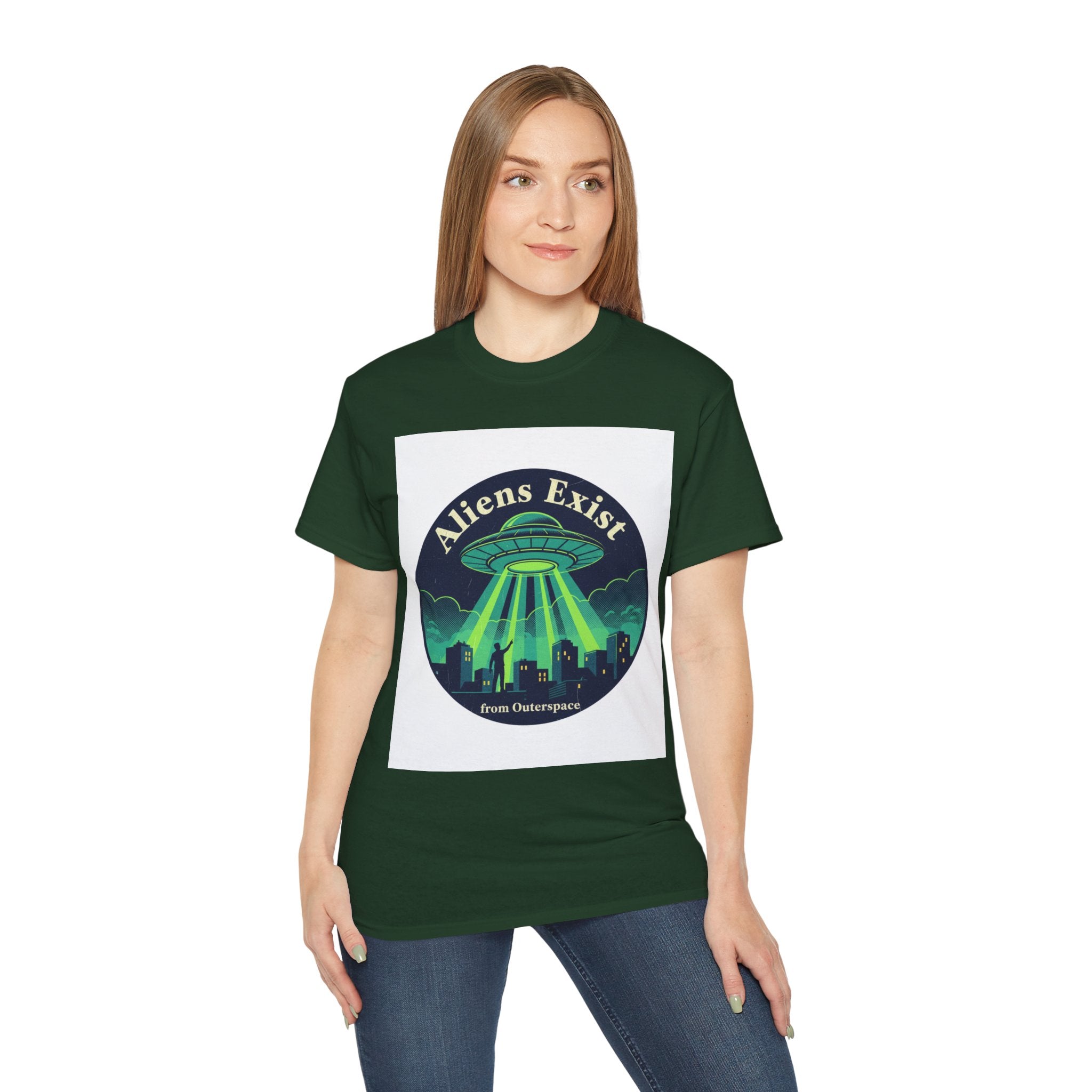Camiseta "Los extraterrestres existen" — Camiseta gráfica de abducción ovni