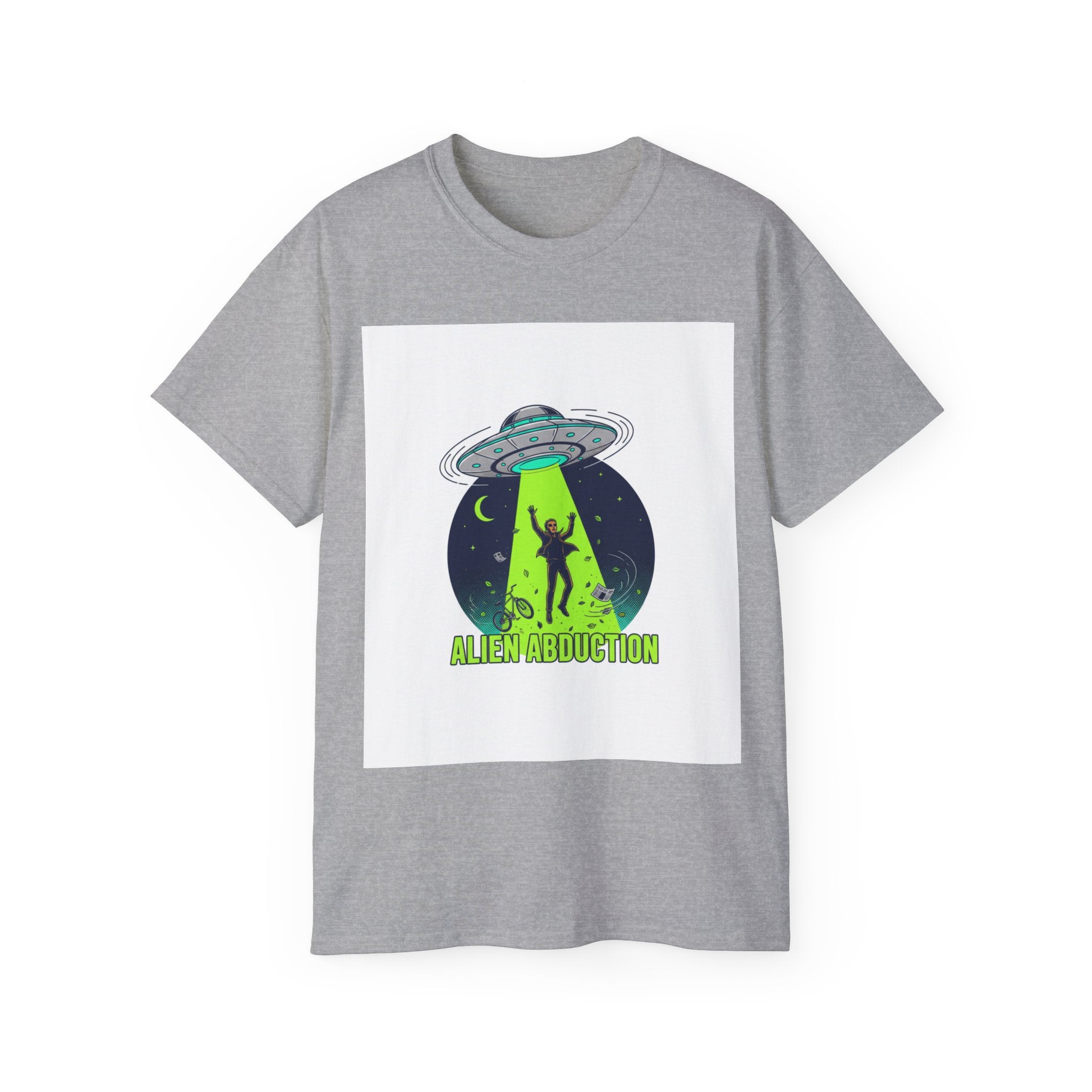 Alien Abduction T-Shirt — UFO Beam Silhouette Tee