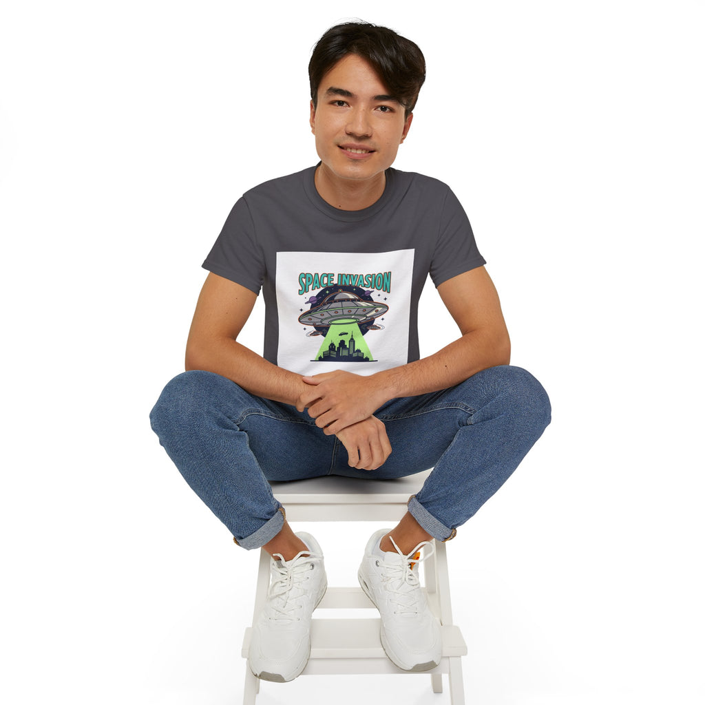 Space Invasion UFO T-Shirt — Alien Abduction Graphic Tee