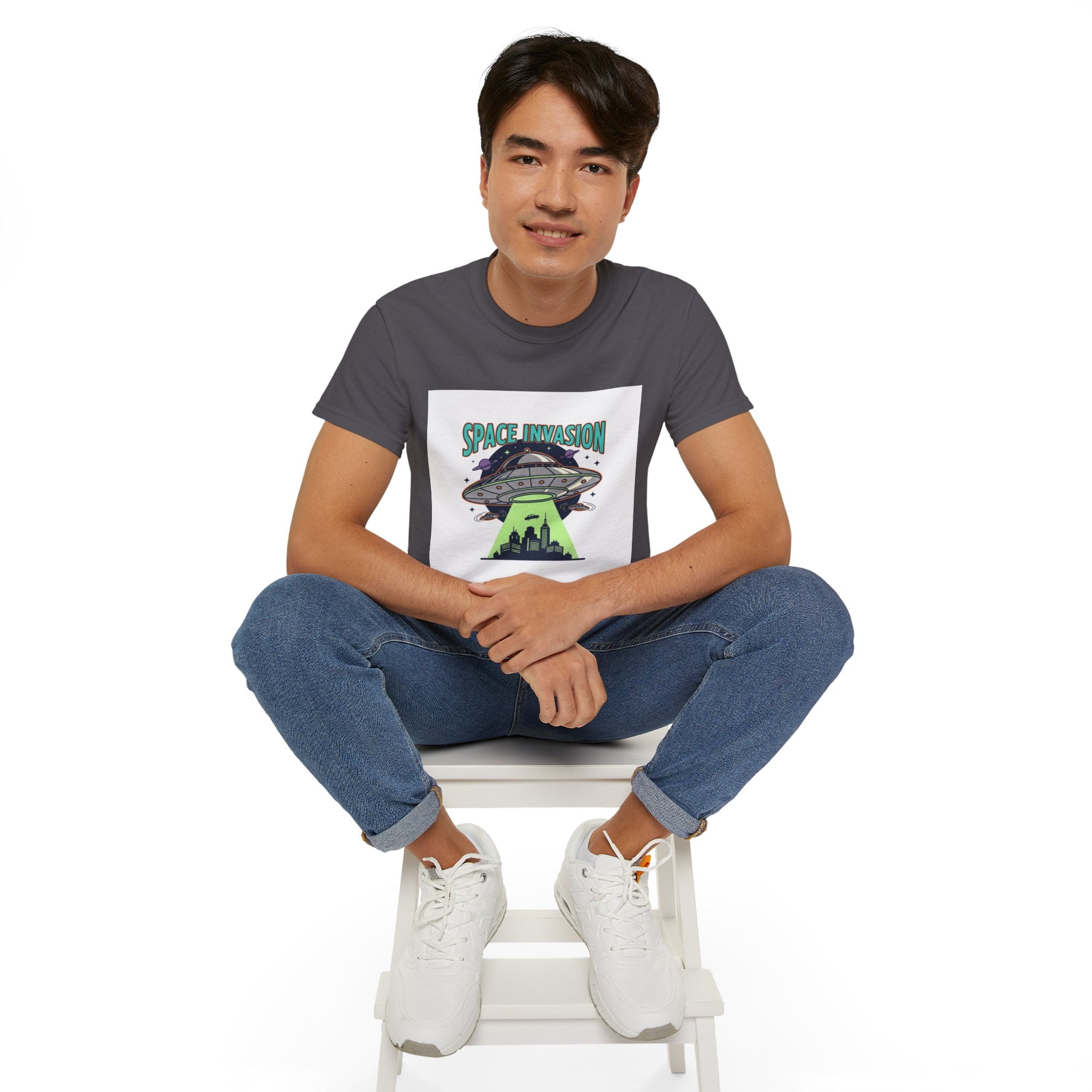 Space Invasion UFO T-Shirt — Alien Abduction Graphic Tee
