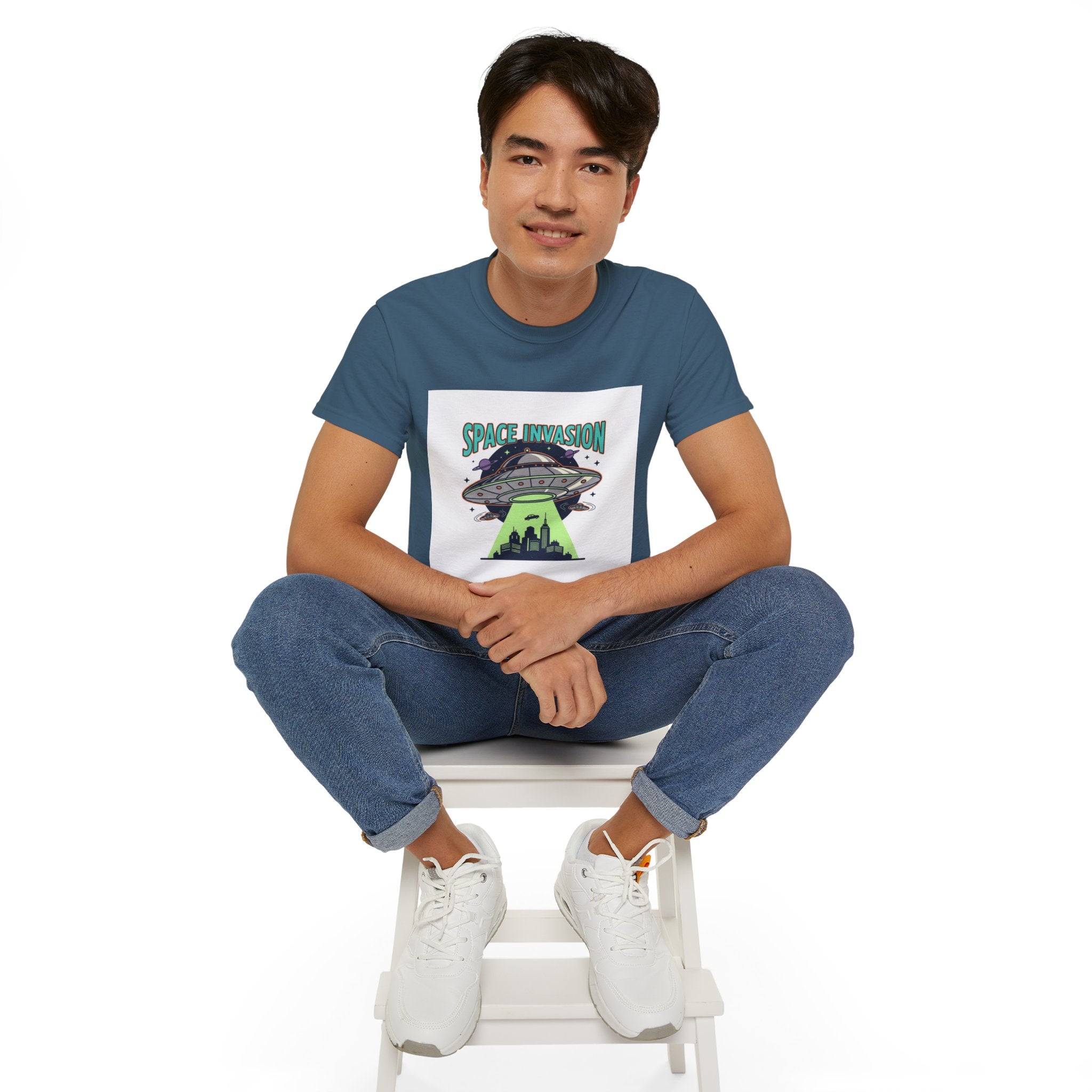 Space Invasion UFO T-Shirt — Alien Abduction Graphic Tee