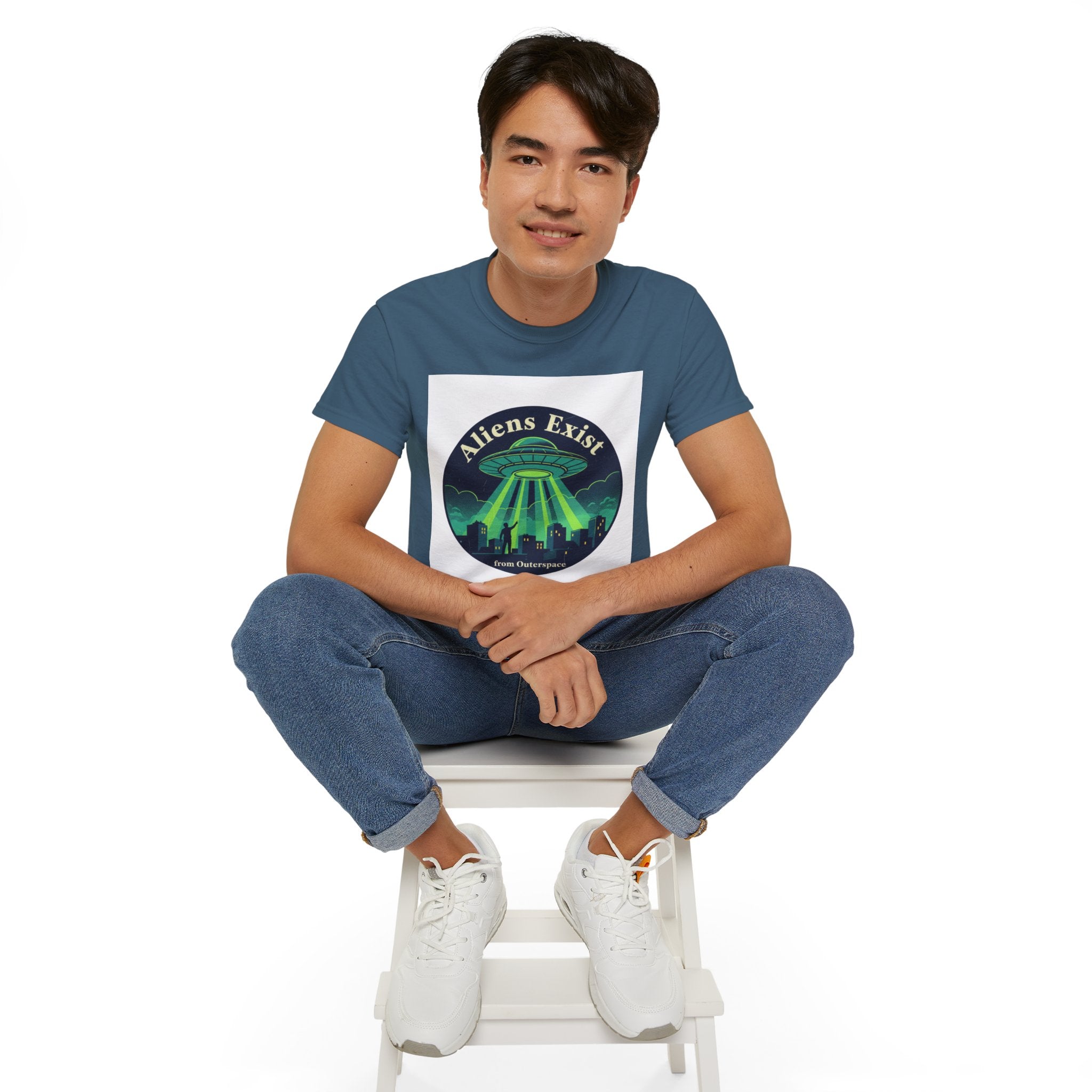 Camiseta "Los extraterrestres existen" — Camiseta gráfica de abducción ovni