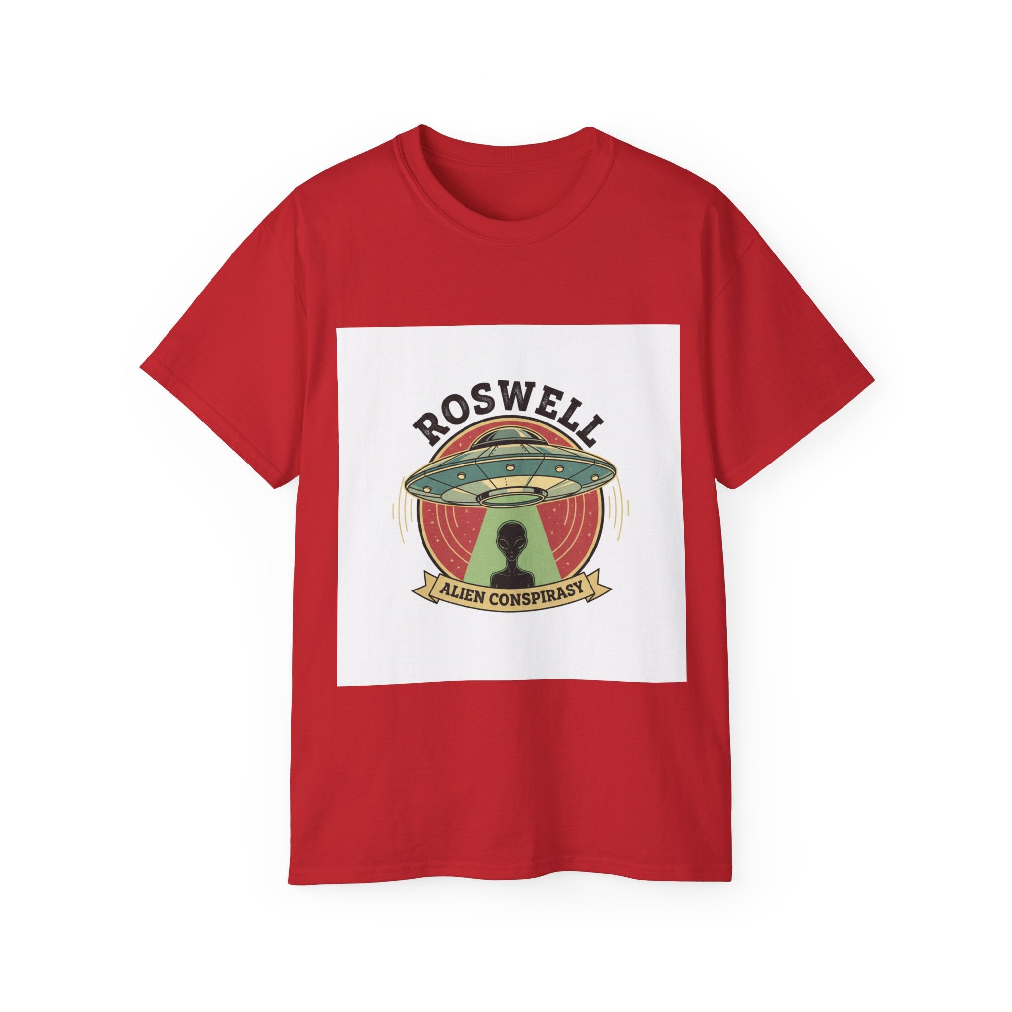 Roswell Alien Conspiracy Tee — Vintage UFO Graphic T-Shirt