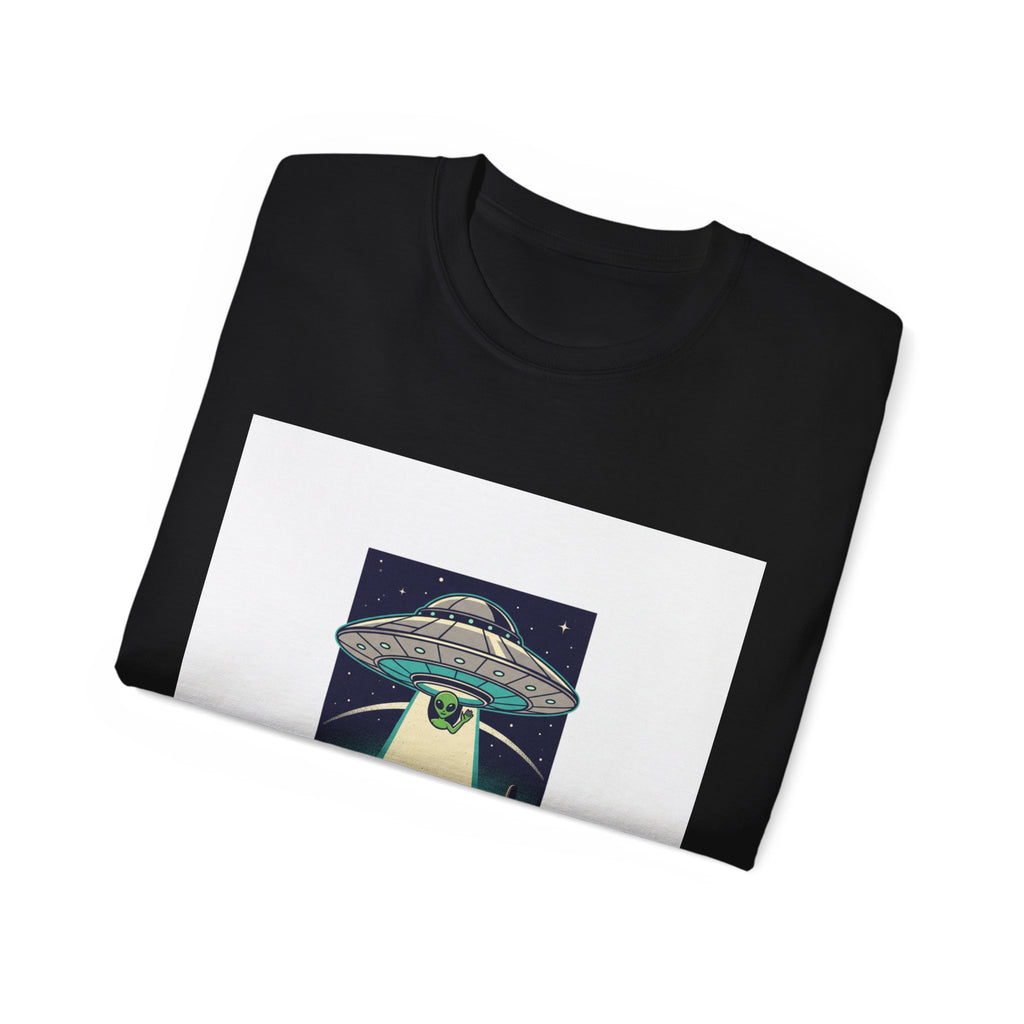 Alien Spaceship Tee — Retro UFO Abduction Desert Graphic T-Shirt Adult Unisex
