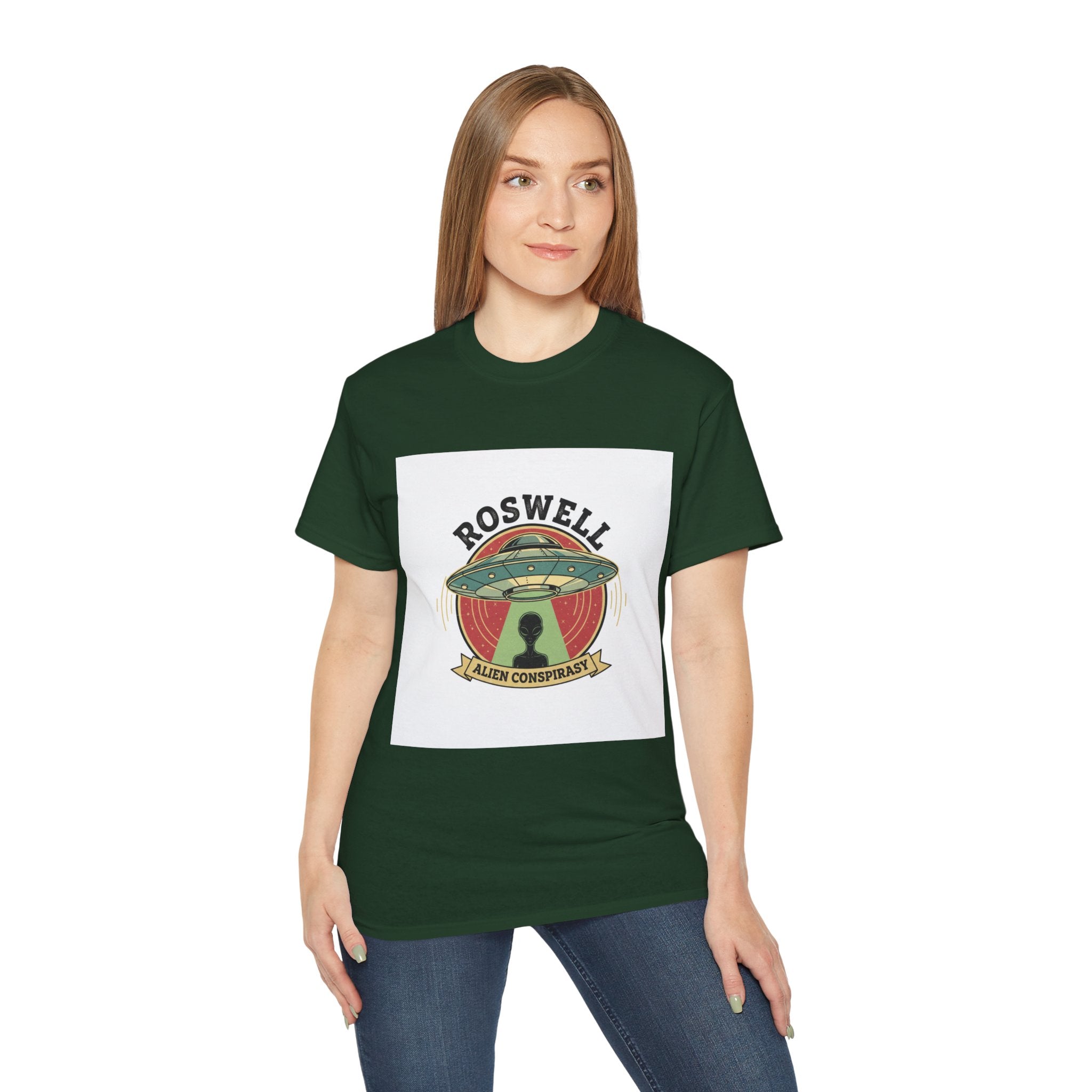 Roswell Alien Conspiracy Tee — Vintage UFO Graphic T-Shirt