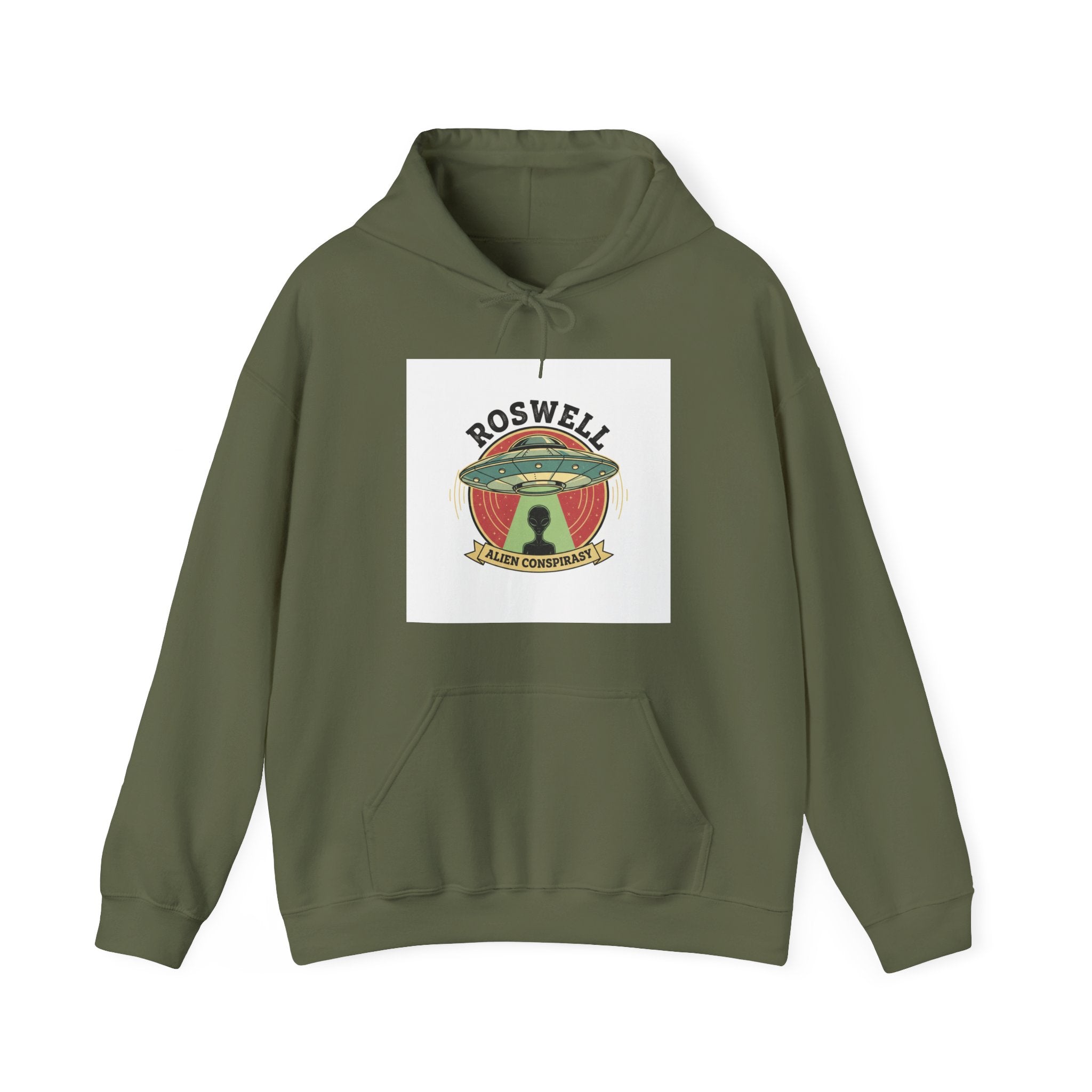 Roswell UFO Hoodie – Vintage Alien Abduction Graphic