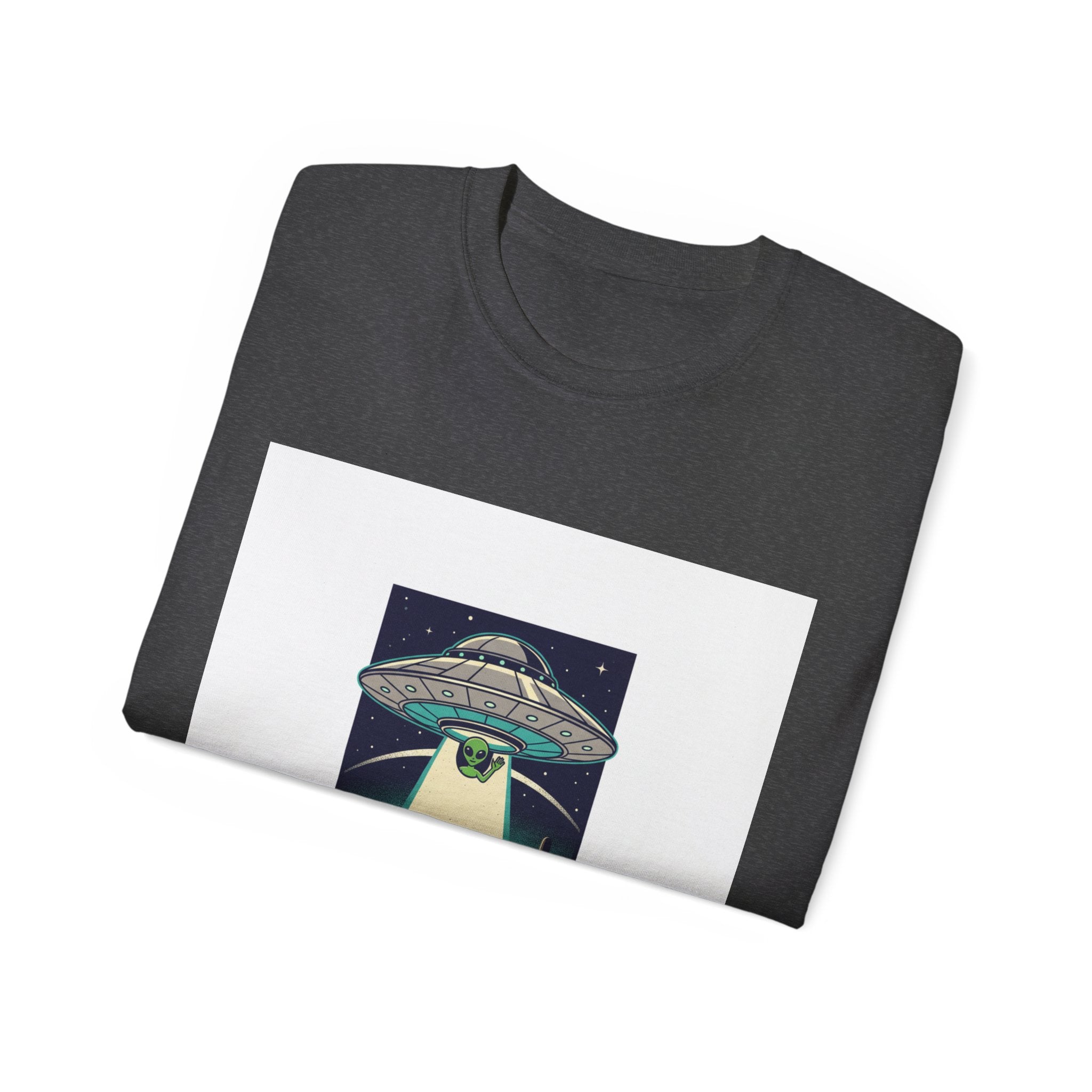 Alien Spaceship Tee — Retro UFO Abduction Desert Graphic T-Shirt Adult Unisex