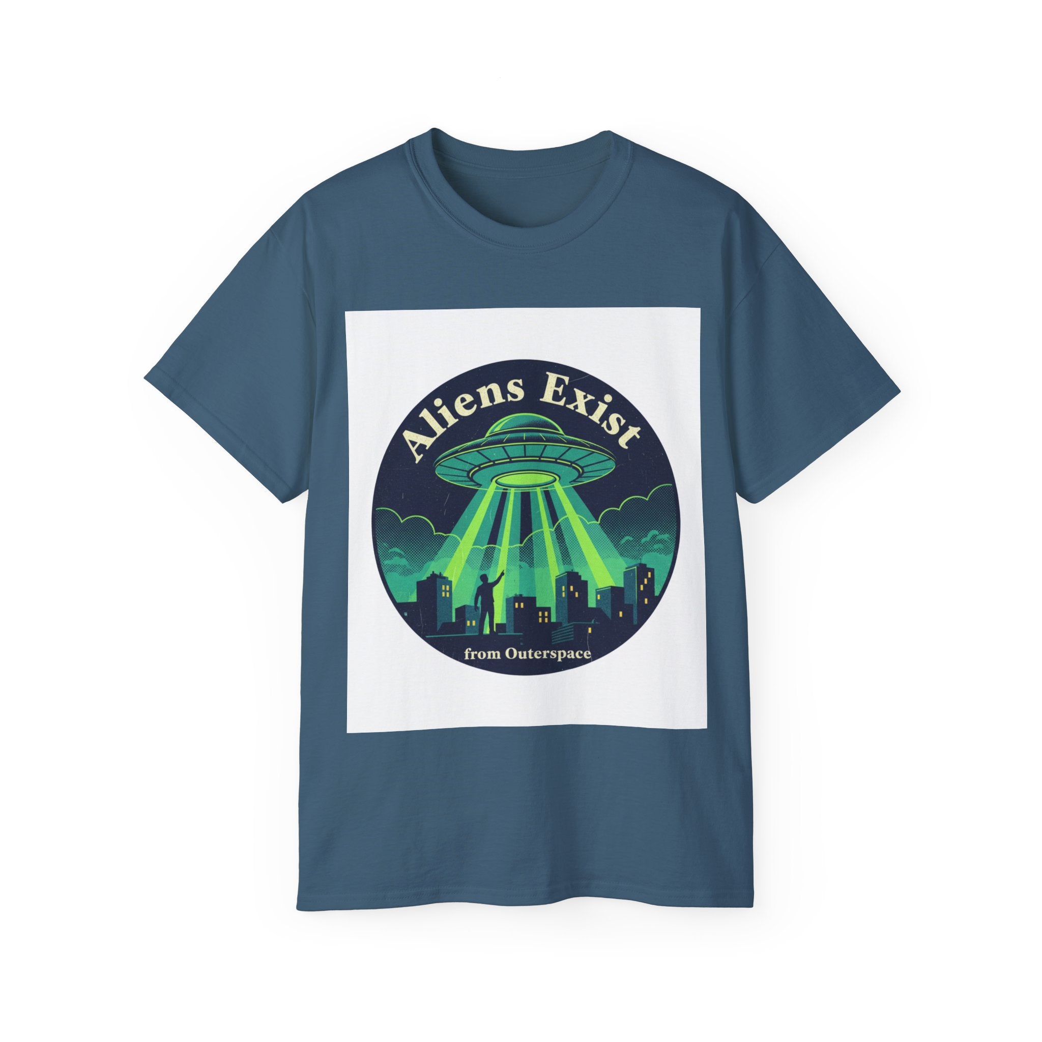 Aliens Exist T-Shirt — UFO Abduction Graphic Tee