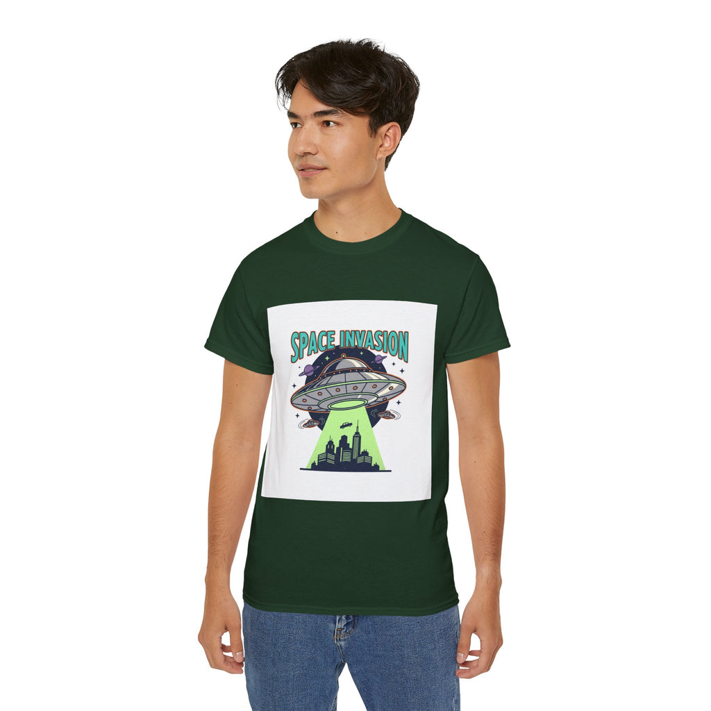 Space Invasion UFO T-Shirt — Alien Abduction Graphic Tee