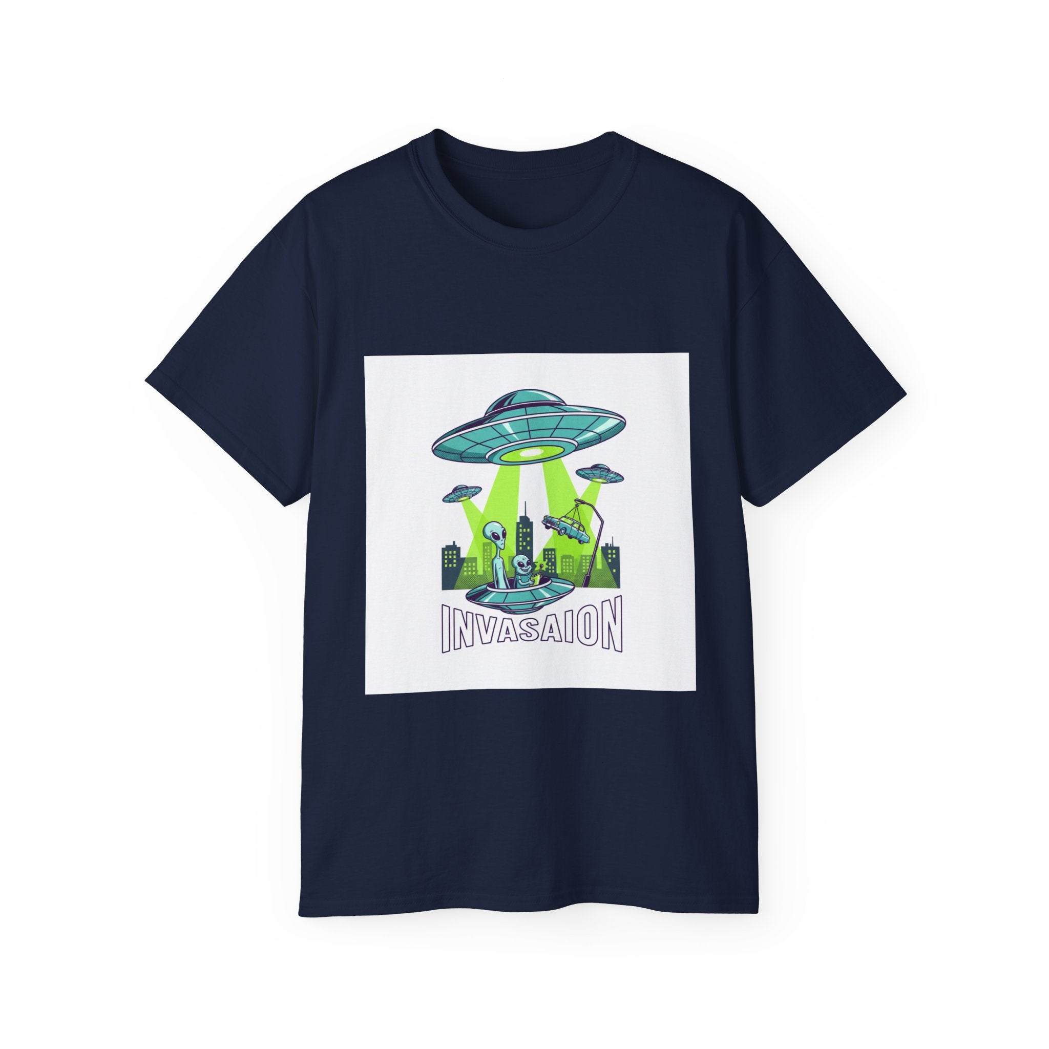 Alien Invasion T-Shirt — UFO Abduction Graphic Tee