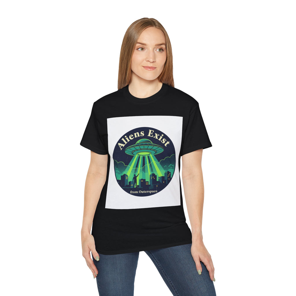 Camiseta "Los extraterrestres existen" — Camiseta gráfica de abducción ovni
