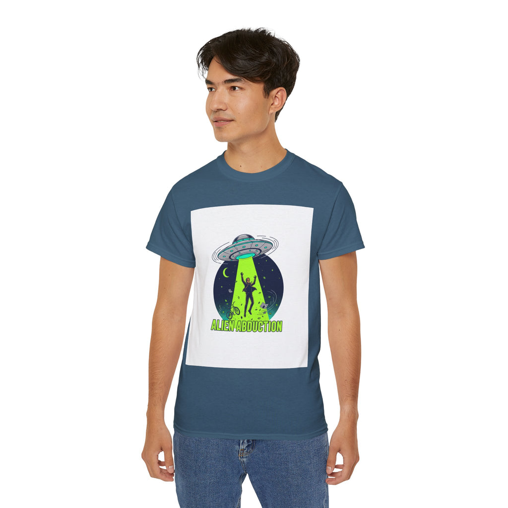 Alien Abduction T-Shirt — UFO Beam Silhouette Tee