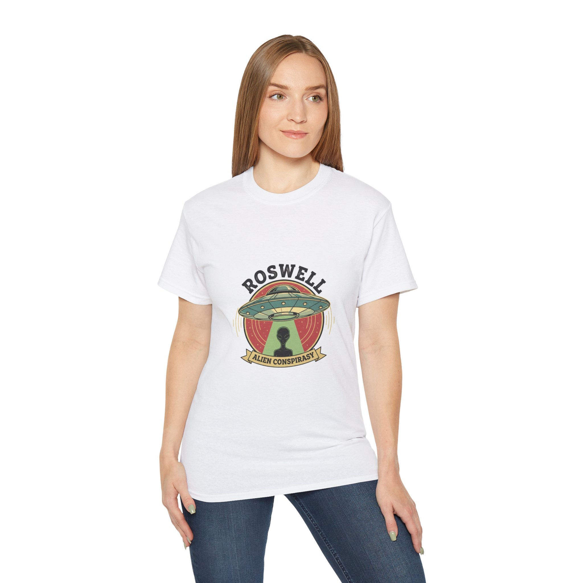 Roswell Alien Conspiracy Tee — Vintage UFO Graphic T-Shirt