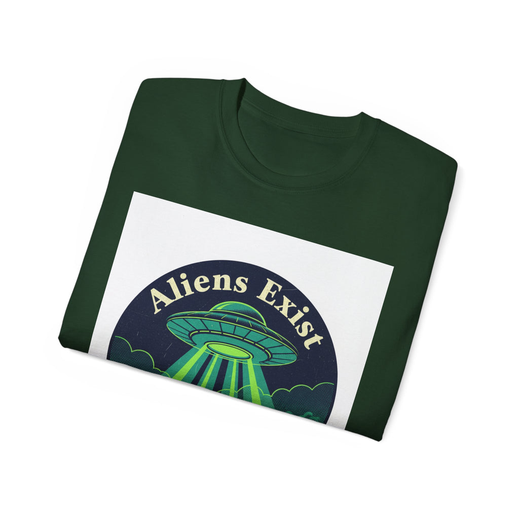 Camiseta "Los extraterrestres existen" — Camiseta gráfica de abducción ovni