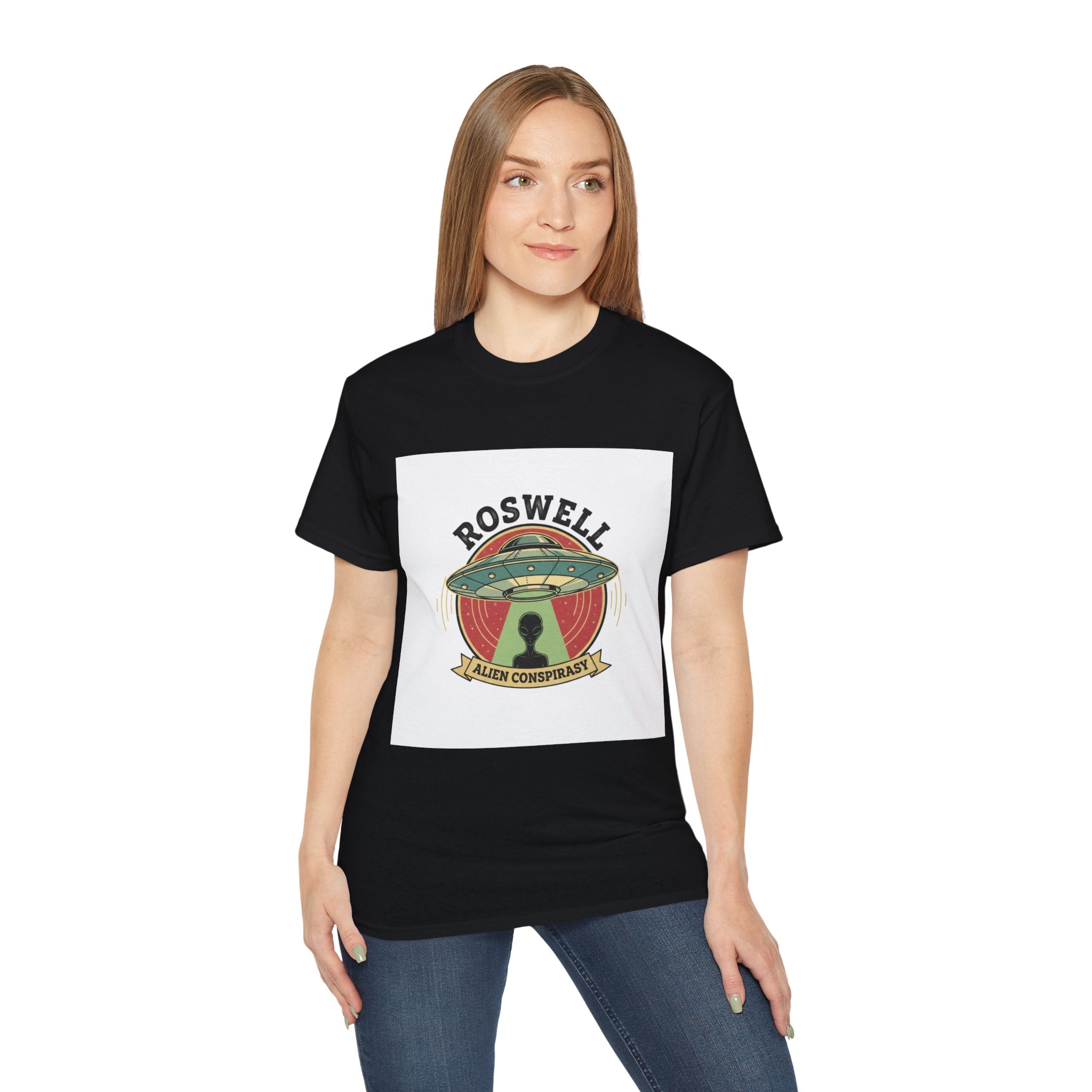 Roswell Alien Conspiracy Tee — Vintage UFO Graphic T-Shirt