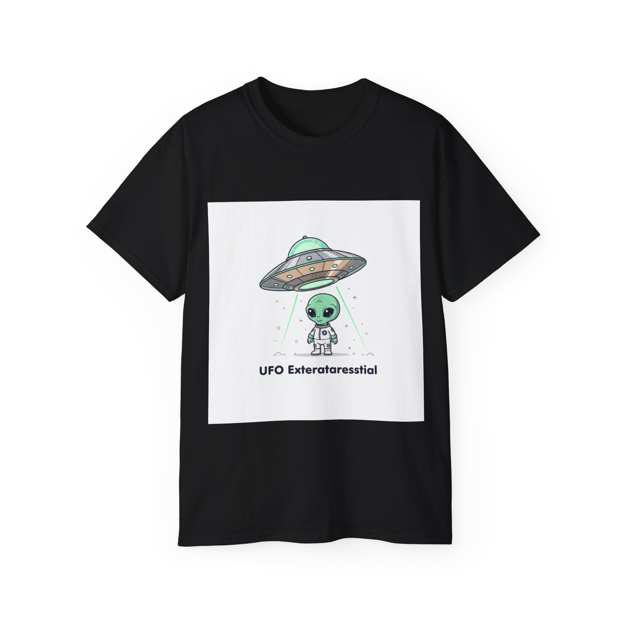 Alien UFO T-Shirt — "UFO Extraterrestrial" Cute Space Graphic Tee Adult Unisex