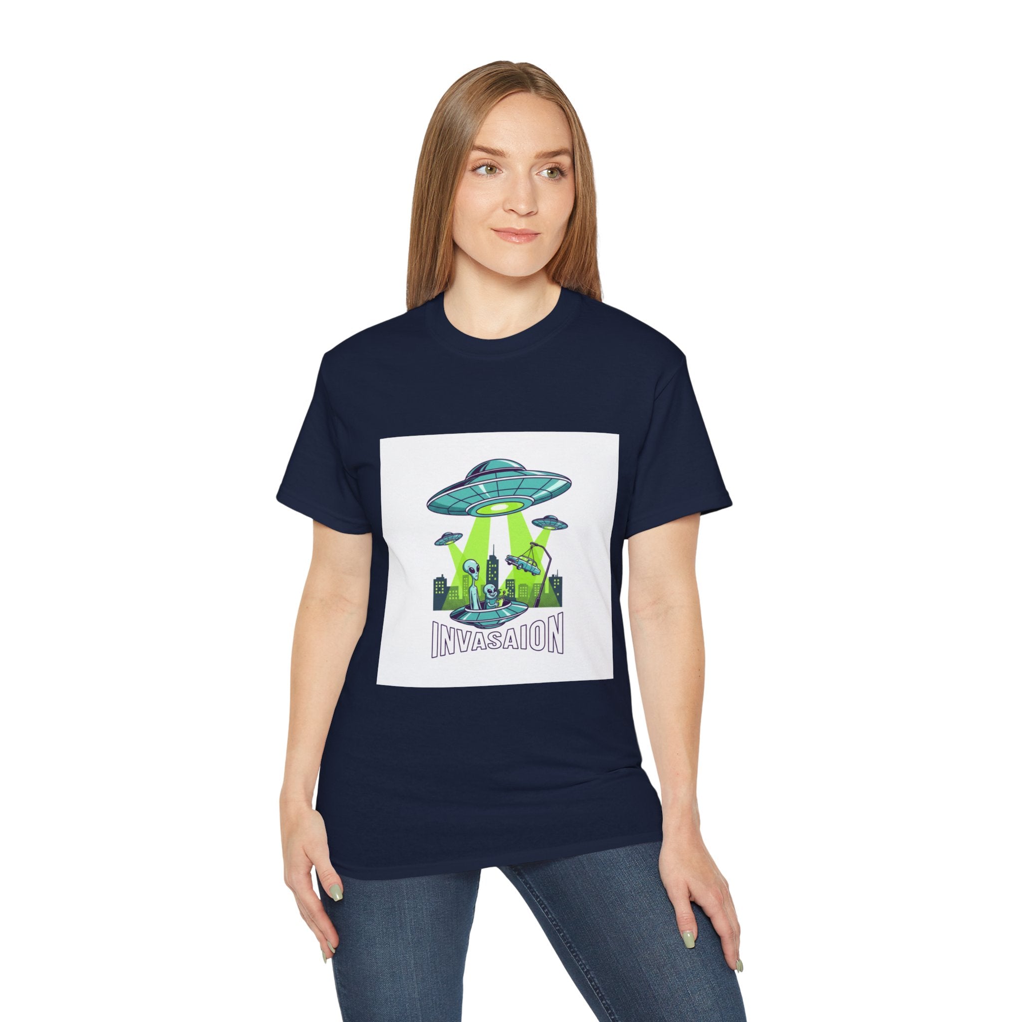 Alien Invasion T-Shirt — UFO Abduction Graphic Tee