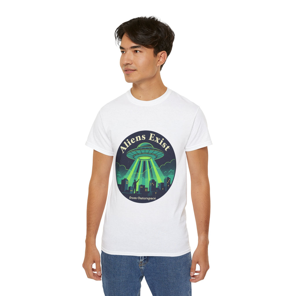 Camiseta "Los extraterrestres existen" — Camiseta gráfica de abducción ovni