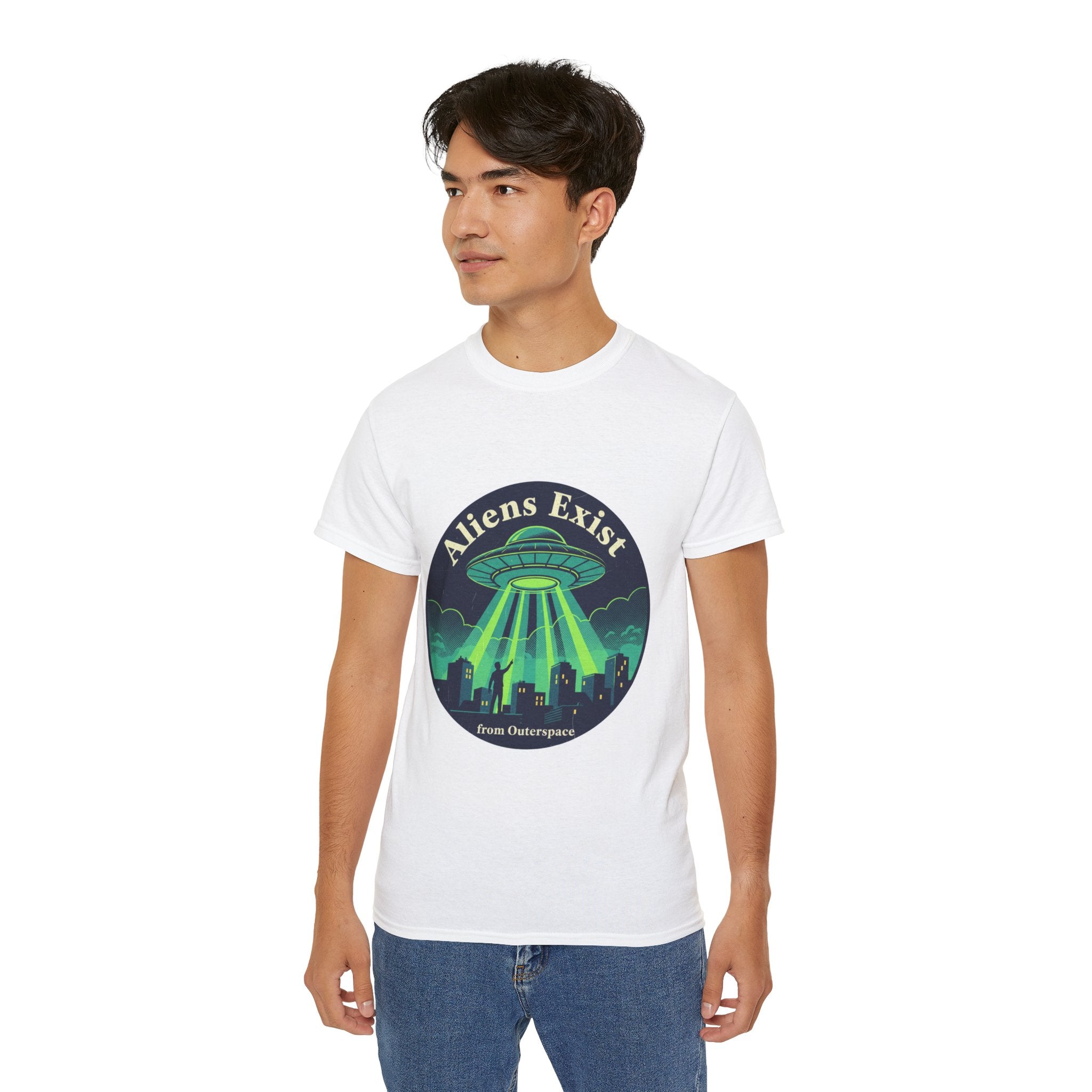 Camiseta "Los extraterrestres existen" — Camiseta gráfica de abducción ovni
