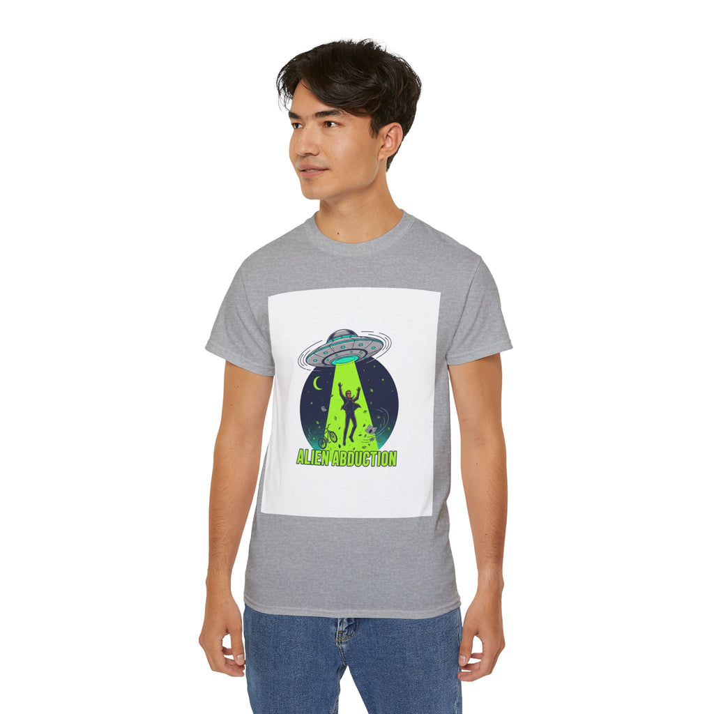 Alien Abduction T-Shirt — UFO Beam Silhouette Tee