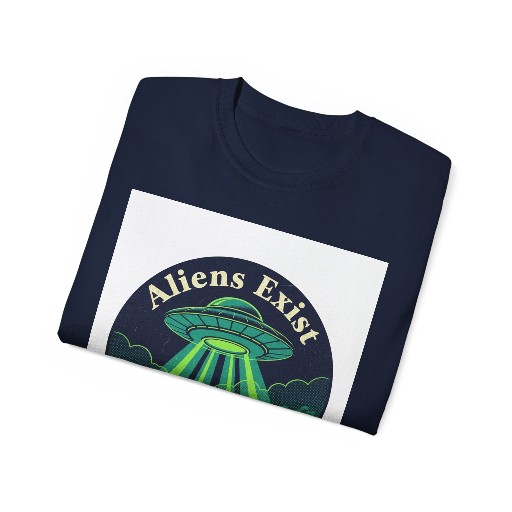 Camiseta "Los extraterrestres existen" — Camiseta gráfica de abducción ovni