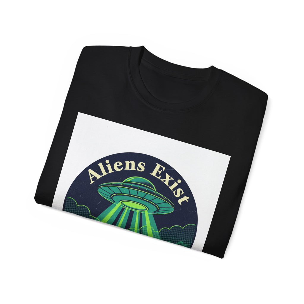 Camiseta "Los extraterrestres existen" — Camiseta gráfica de abducción ovni