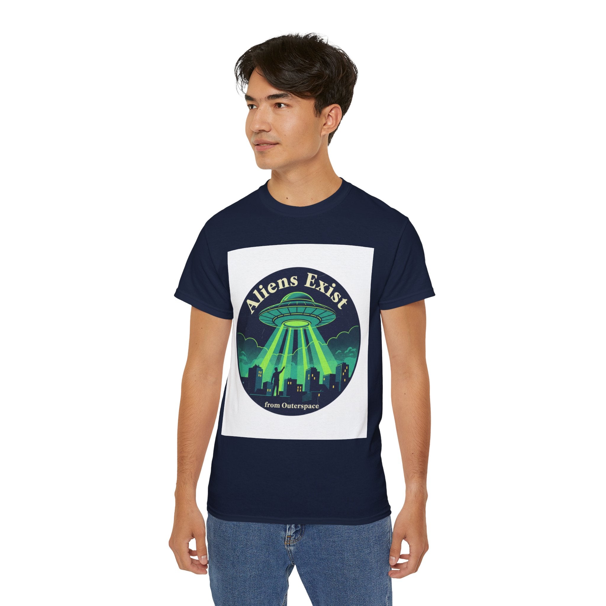 Camiseta "Los extraterrestres existen" — Camiseta gráfica de abducción ovni