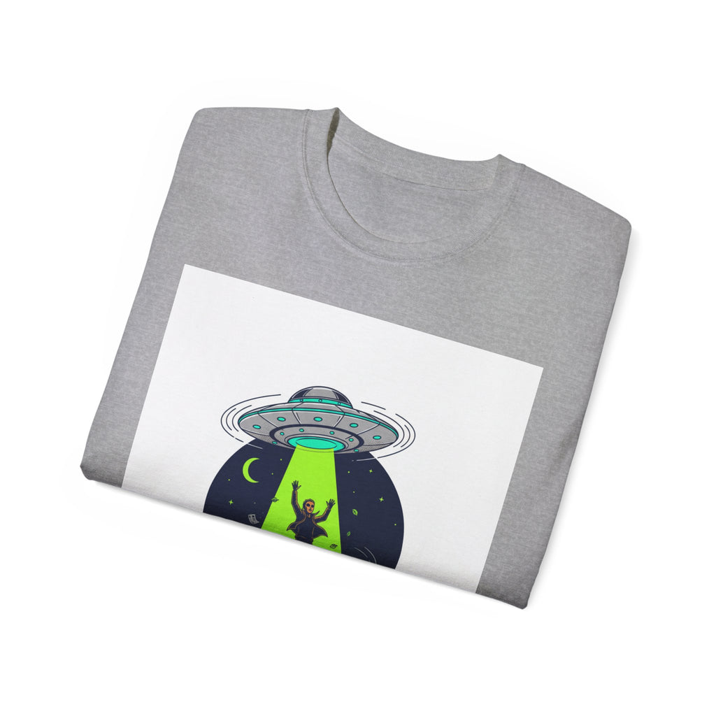 Alien Abduction T-Shirt — UFO Beam Silhouette Tee